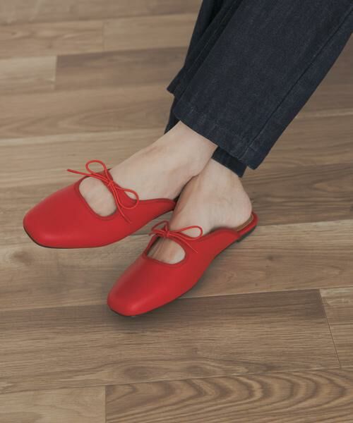 URBAN RESEARCH DOORS / アーバンリサーチ ドアーズ サンダル | スクエアトゥリボンミュール | 詳細5