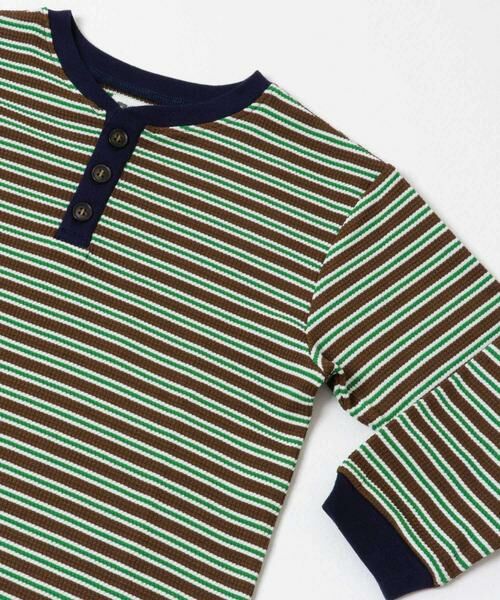 URBAN RESEARCH DOORS / アーバンリサーチ ドアーズ トップス | 『WEB/一部店舗限定サイズ』ワッフルボーダーロングTシャツ(KIDS) | 詳細8