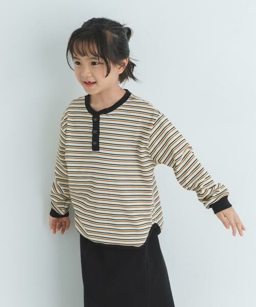 URBAN RESEARCH DOORS / アーバンリサーチ ドアーズ トップス | 『WEB/一部店舗限定サイズ』ワッフルボーダーロングTシャツ(KIDS) | 詳細14