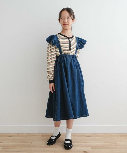 URBAN RESEARCH DOORS / アーバンリサーチ ドアーズ トップス | 『WEB/一部店舗限定サイズ』ワッフルボーダーロングTシャツ(KIDS) | 詳細25