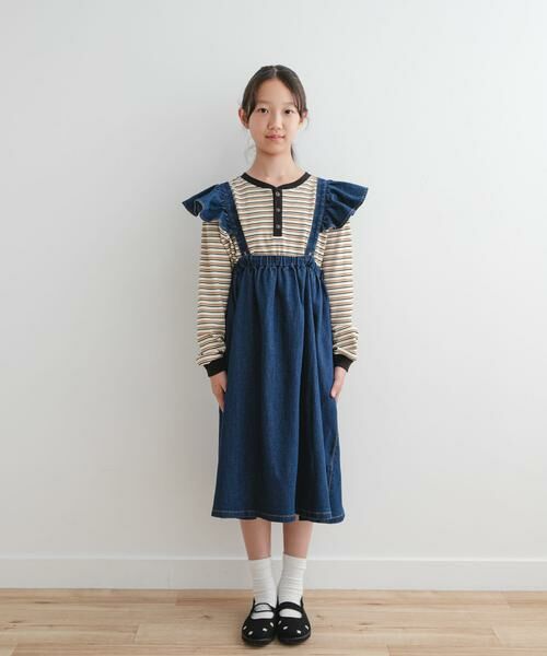 URBAN RESEARCH DOORS / アーバンリサーチ ドアーズ トップス | 『WEB/一部店舗限定サイズ』ワッフルボーダーロングTシャツ(KIDS) | 詳細26