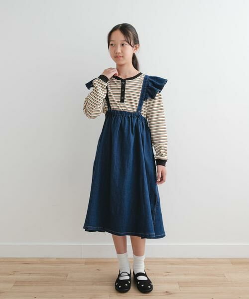 URBAN RESEARCH DOORS / アーバンリサーチ ドアーズ トップス | 『WEB/一部店舗限定サイズ』ワッフルボーダーロングTシャツ(KIDS) | 詳細27