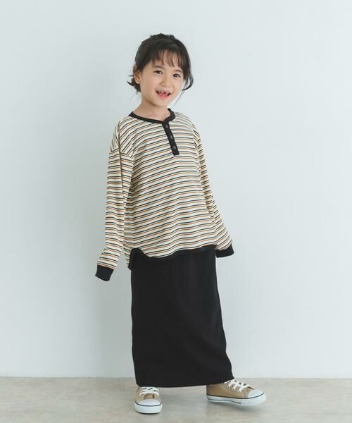 URBAN RESEARCH DOORS / アーバンリサーチ ドアーズ トップス | 『WEB/一部店舗限定サイズ』ワッフルボーダーロングTシャツ(KIDS) | 詳細20