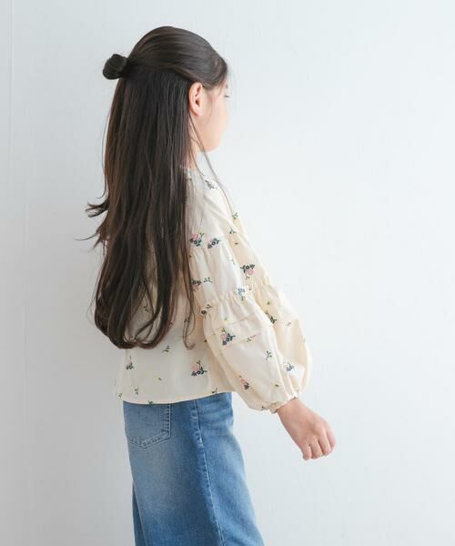 URBAN RESEARCH DOORS / アーバンリサーチ ドアーズ トップス | フラワー刺繍袖ボリュームブラウス(KIDS) | 詳細1