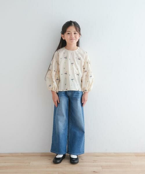URBAN RESEARCH DOORS / アーバンリサーチ ドアーズ トップス | フラワー刺繍袖ボリュームブラウス(KIDS) | 詳細4