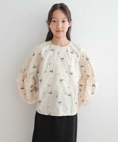 URBAN RESEARCH DOORS / アーバンリサーチ ドアーズ トップス | 『WEB/一部店舗限定』フラワー刺繍袖ボリュームブラウス(KIDS)