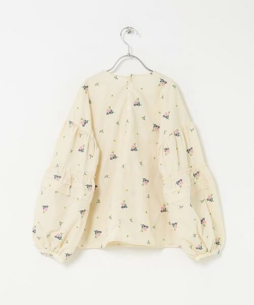 URBAN RESEARCH DOORS / アーバンリサーチ ドアーズ トップス | 『WEB/一部店舗限定』フラワー刺繍袖ボリュームブラウス(KIDS) | 詳細10