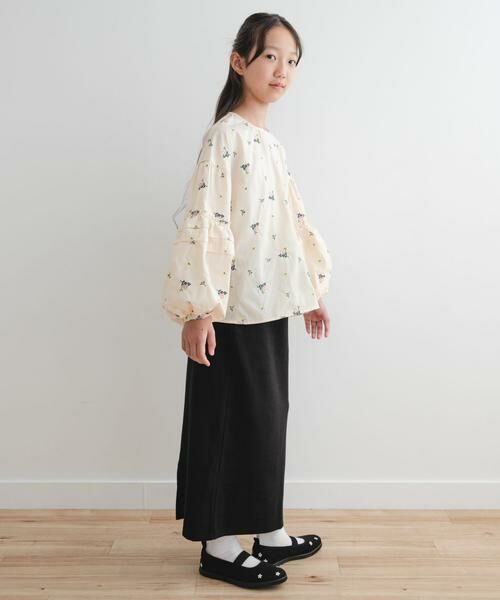 URBAN RESEARCH DOORS / アーバンリサーチ ドアーズ トップス | 『WEB/一部店舗限定』フラワー刺繍袖ボリュームブラウス(KIDS) | 詳細5