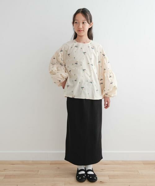 URBAN RESEARCH DOORS / アーバンリサーチ ドアーズ トップス | 『WEB/一部店舗限定』フラワー刺繍袖ボリュームブラウス(KIDS) | 詳細6
