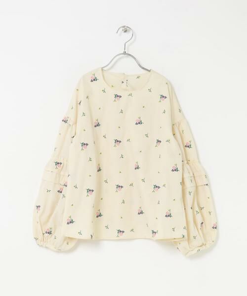 URBAN RESEARCH DOORS / アーバンリサーチ ドアーズ トップス | 『WEB/一部店舗限定』フラワー刺繍袖ボリュームブラウス(KIDS) | 詳細7