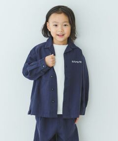 URBAN RESEARCH DOORS / アーバンリサーチ ドアーズ トップス | 『WEB/一部店舗限定サイズ』 『セットアップ対応』 オープンカラーロゴ刺繍シャツ(KIDS)