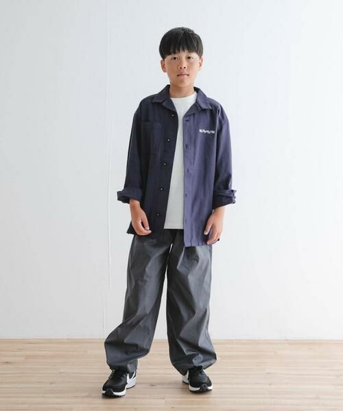 URBAN RESEARCH DOORS / アーバンリサーチ ドアーズ トップス | 『WEB/一部店舗限定サイズ』 『セットアップ対応』 オープンカラーロゴ刺繍シャツ(KIDS) | 詳細10