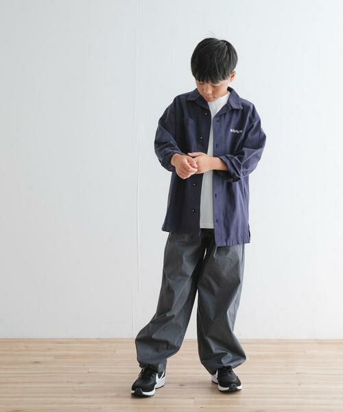 URBAN RESEARCH DOORS / アーバンリサーチ ドアーズ トップス | 『WEB/一部店舗限定サイズ』 『セットアップ対応』 オープンカラーロゴ刺繍シャツ(KIDS) | 詳細12