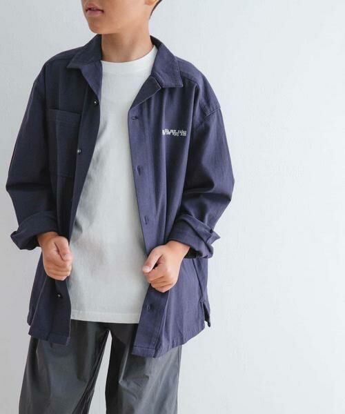 URBAN RESEARCH DOORS / アーバンリサーチ ドアーズ トップス | 『WEB/一部店舗限定サイズ』 『セットアップ対応』 オープンカラーロゴ刺繍シャツ(KIDS) | 詳細7