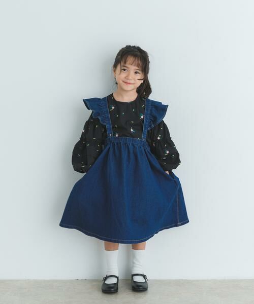 URBAN RESEARCH DOORS / アーバンリサーチ ドアーズ ワンピース | 『WEB/一部店舗限定サイズ』2WAYフリルジャンパースカート(KIDS) | 詳細1
