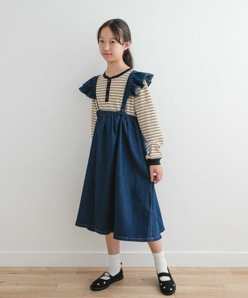URBAN RESEARCH DOORS / アーバンリサーチ ドアーズ ワンピース | 『WEB/一部店舗限定サイズ』2WAYフリルジャンパースカート(KIDS) | 詳細10