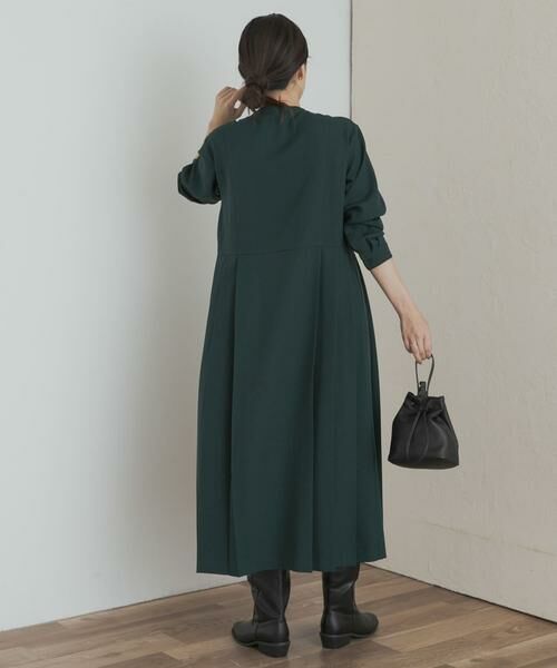 URBAN RESEARCH DOORS / アーバンリサーチ ドアーズ ワンピース | 『一部WEB限定カラー』『UR TECH SMOOTHLUXE』サイドプリーツ切替ワンピース | 詳細5