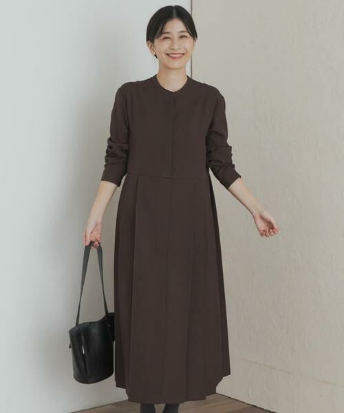 URBAN RESEARCH DOORS / アーバンリサーチ ドアーズ ワンピース | 『一部WEB限定カラー』『UR TECH SMOOTHLUXE』サイドプリーツ切替ワンピース | 詳細19