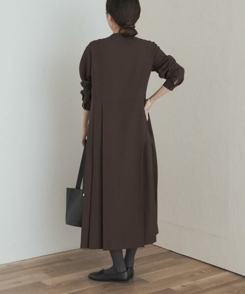 URBAN RESEARCH DOORS / アーバンリサーチ ドアーズ ワンピース | 『一部WEB限定カラー』『UR TECH SMOOTHLUXE』サイドプリーツ切替ワンピース | 詳細21