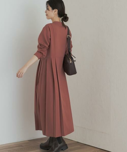 URBAN RESEARCH DOORS / アーバンリサーチ ドアーズ ワンピース | 『一部WEB限定カラー』『UR TECH SMOOTHLUXE』サイドプリーツ切替ワンピース | 詳細27