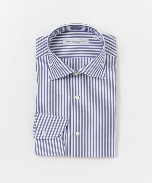 URBAN RESEARCH DOORS / アーバンリサーチ ドアーズ シャツ・ブラウス | 『イージーケア』LIFE STYLE TAILOR セミワイドストライプシャツ(ブルー系その他)