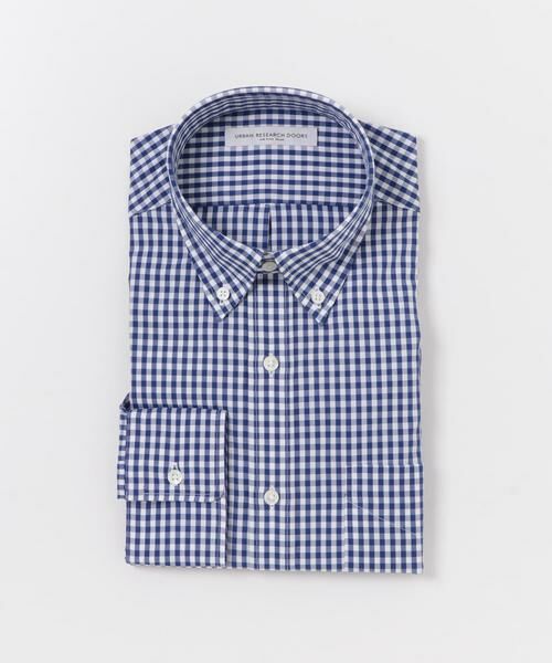 URBAN RESEARCH DOORS / アーバンリサーチ ドアーズ シャツ・ブラウス | 『イージーケア』LIFE STYLE TAILOR ボタンダウンギンガムチェックシャツ(ブルー系その他)