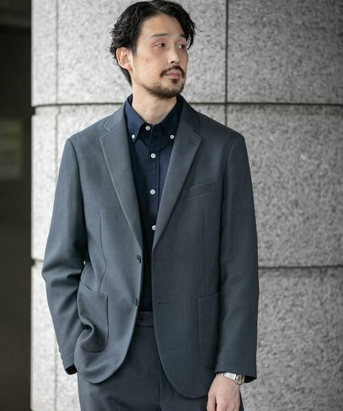 URBAN RESEARCH DOORS / アーバンリサーチ ドアーズ その他アウター | 『イージーケア』LIFE STYLE TAILOR　ブラッシュドウールライクコンフォータブルJK（グレー）