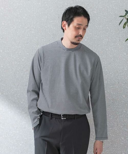 URBAN RESEARCH DOORS / アーバンリサーチ ドアーズ シャツ・ブラウス | 『抗菌/防臭』LIFE STYLE TAILOR　シルケットポンチストレッチ長袖Tシャツ | 詳細4
