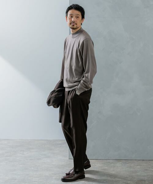 URBAN RESEARCH DOORS / アーバンリサーチ ドアーズ シャツ・ブラウス | LIFE STYLE TAILOR　マシンウォッシャブルハイゲージモックニット | 詳細6