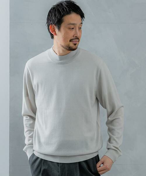 URBAN RESEARCH DOORS / アーバンリサーチ ドアーズ シャツ・ブラウス | LIFE STYLE TAILOR　マシンウォッシャブルハイゲージモックニット | 詳細13