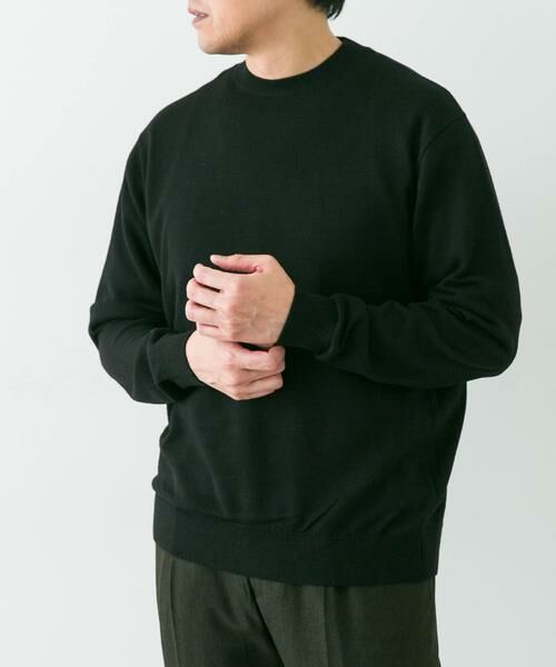 URBAN RESEARCH DOORS/アーバンリサーチ ドアーズ LIFE STYLE TAILOR マシンウォッシャブルクルーネックニット ブラック M URBAN RESEARCH DOORS/アーバンリサーチ ドアーズ LIFE STYLE TAILOR マシンウォッシャブルクルーネックニット ブラック M