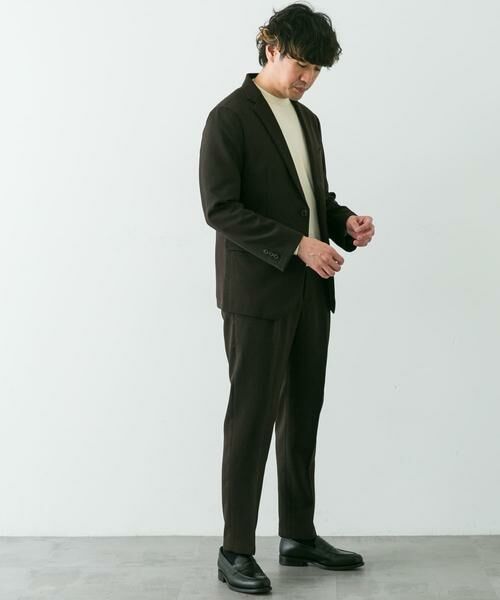 URBAN RESEARCH DOORS / アーバンリサーチ ドアーズ スラックス・ドレスパンツ | LIFE STYLE TAILOR ウールライクソフトツイルストレッチパンツ | 詳細1