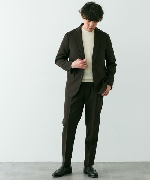 URBAN RESEARCH DOORS / アーバンリサーチ ドアーズ スラックス・ドレスパンツ | LIFE STYLE TAILOR ウールライクソフトツイルストレッチパンツ | 詳細11