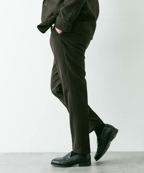 URBAN RESEARCH DOORS / アーバンリサーチ ドアーズ スラックス・ドレスパンツ | LIFE STYLE TAILOR ウールライクソフトツイルストレッチパンツ | 詳細6