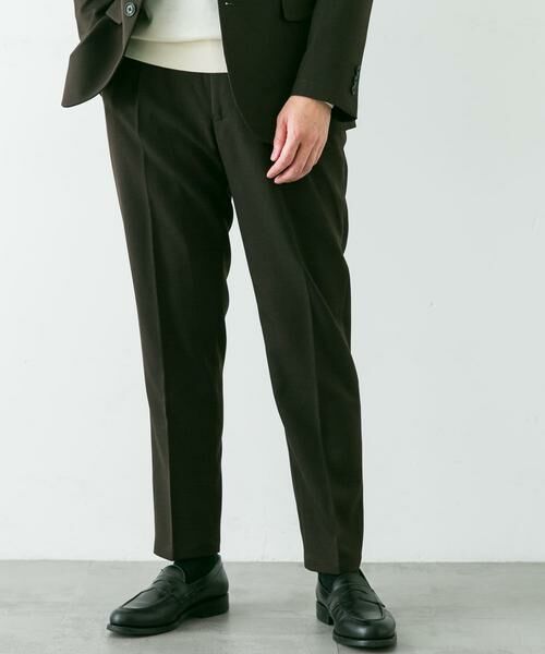 URBAN RESEARCH DOORS / アーバンリサーチ ドアーズ スラックス・ドレスパンツ | LIFE STYLE TAILOR ウールライクソフトツイルストレッチパンツ | 詳細9