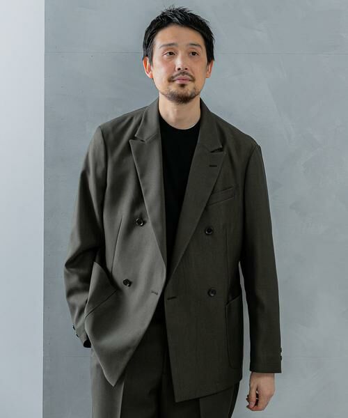 URBAN RESEARCH DOORS / アーバンリサーチ ドアーズ その他アウター | LIFE STYLE TAILOR ウールライクツイルコンフォータブルW ジャケット(カーキ)