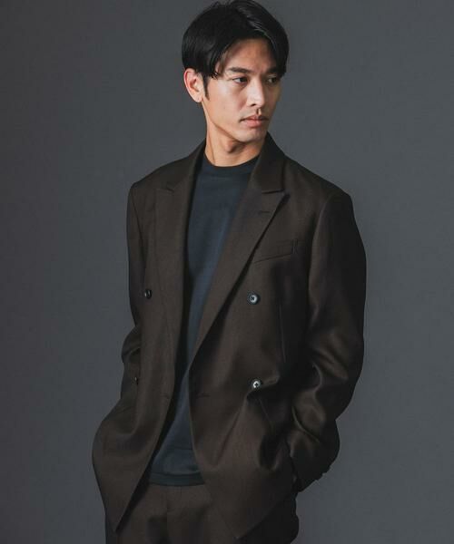 URBAN RESEARCH DOORS / アーバンリサーチ ドアーズ その他アウター | LIFE STYLE TAILOR ウールライクツイルコンフォータブルW ジャケット(ブラウン)