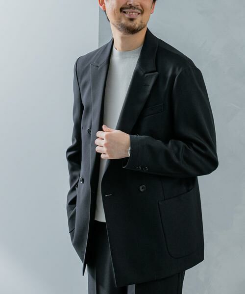 URBAN RESEARCH DOORS / アーバンリサーチ ドアーズ その他アウター | LIFE STYLE TAILOR ウールライクツイルコンフォータブルW ジャケット(ネイビー)