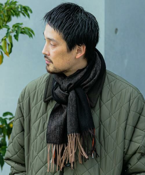 URBAN RESEARCH DOORS / アーバンリサーチ ドアーズ マフラー・ショール・スヌード・ストール | LIFE STYLE TAILOR　サイドラインウールマフラー | 詳細6