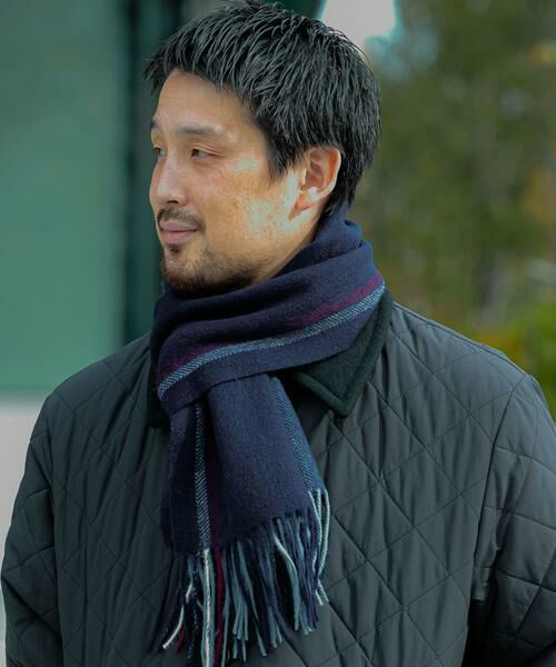 URBAN RESEARCH DOORS / アーバンリサーチ ドアーズ マフラー・ショール・スヌード・ストール | LIFE STYLE TAILOR　サイドラインウールマフラー | 詳細12