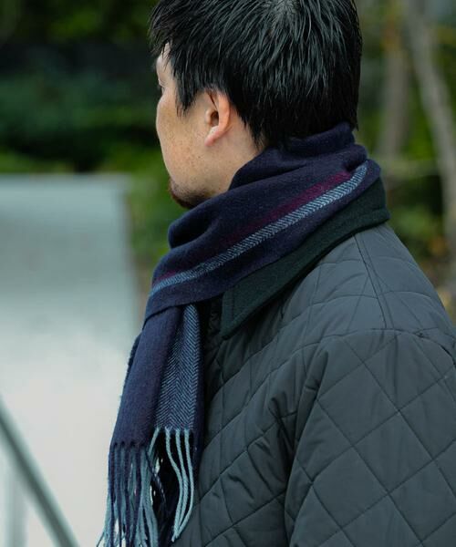 URBAN RESEARCH DOORS / アーバンリサーチ ドアーズ マフラー・ショール・スヌード・ストール | LIFE STYLE TAILOR　サイドラインウールマフラー | 詳細13