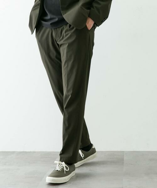 URBAN RESEARCH DOORS / アーバンリサーチ ドアーズ スラックス・ドレスパンツ | 『イージーケア』LIFE STYLE TAILOR リップストップナイロンストレッチパンツ(カーキ)