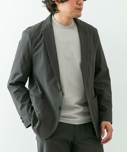 URBAN RESEARCH DOORS/アーバンリサーチ ドアーズ 『イージーケア』LIFE STYLE TAILOR リップストップナイロンストレッチジャケット グレー S URBAN RESEARCH DOORS/アーバンリサーチ ドアーズ 『イージーケア』LIFE STYLE TAILOR リップストップナイロンストレッチジャケット グレー S