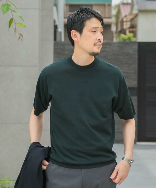 URBAN RESEARCH DOORS / アーバンリサーチ ドアーズ シャツ・ブラウス | LIFE STYLE TAILOR　ハイゲージクルーネック半袖ニット | 詳細2