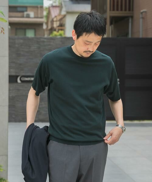 URBAN RESEARCH DOORS / アーバンリサーチ ドアーズ シャツ・ブラウス | LIFE STYLE TAILOR　ハイゲージクルーネック半袖ニット | 詳細3