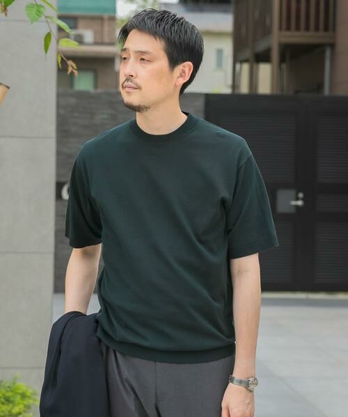 URBAN RESEARCH DOORS / アーバンリサーチ ドアーズ シャツ・ブラウス | LIFE STYLE TAILOR　ハイゲージクルーネック半袖ニット | 詳細4