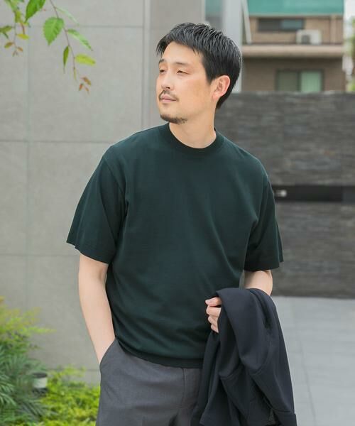 URBAN RESEARCH DOORS/アーバンリサーチ ドアーズ LIFE STYLE TAILOR ハイゲージクルーネック半袖ニット グリーン L URBAN RESEARCH DOORS/アーバンリサーチ ドアーズ LIFE STYLE TAILOR ハイゲージクルーネック半袖ニット グリーン L