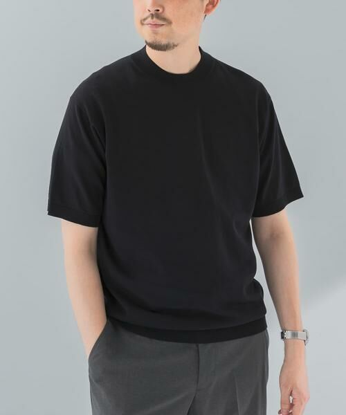 URBAN RESEARCH DOORS/アーバンリサーチ ドアーズ LIFE STYLE TAILOR ハイゲージクルーネック半袖ニット ネイビー L URBAN RESEARCH DOORS/アーバンリサーチ ドアーズ LIFE STYLE TAILOR ハイゲージクルーネック半袖ニット ネイビー L