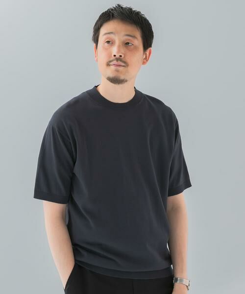URBAN RESEARCH DOORS/アーバンリサーチ ドアーズ LIFE STYLE TAILOR ハイゲージクルーネック半袖ニット グレー系その他 L