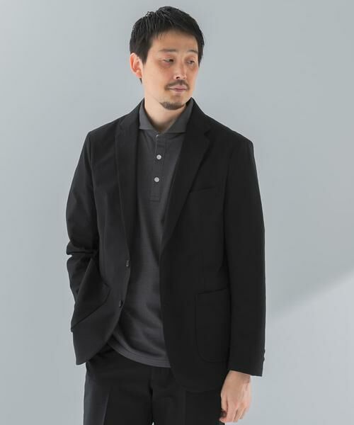 URBAN RESEARCH DOORS/アーバンリサーチ ドアーズ 『イージーケア』LIFE STYLE TAILOR シアサッカーコンフォータブルジャケット ブラック M